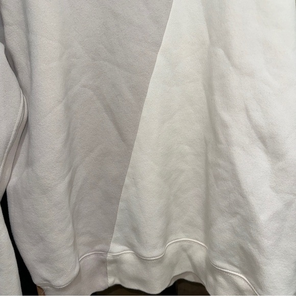 Abercrombie soft a&f crewneck oversized sweatshirt pullover beige two tone block - Picture 6 of 8